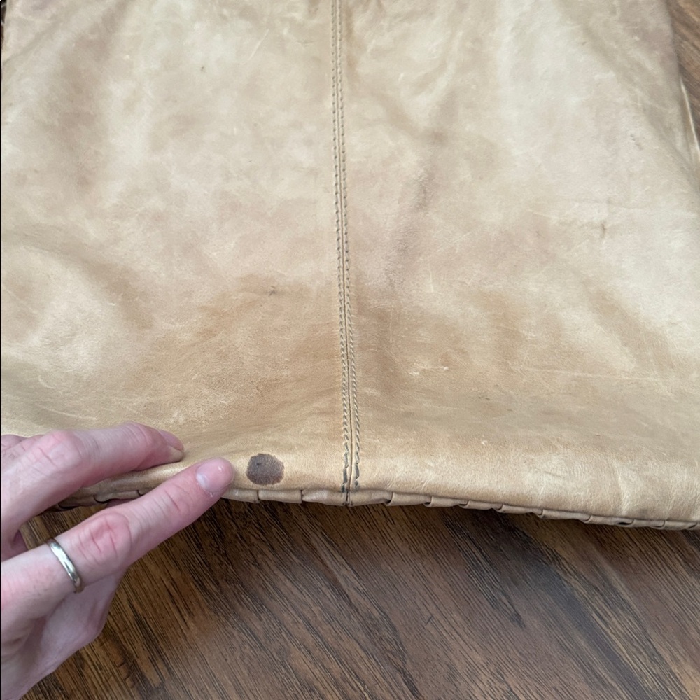 Vintage Tezari pleated leather handmade tote - Picture 7 of 7